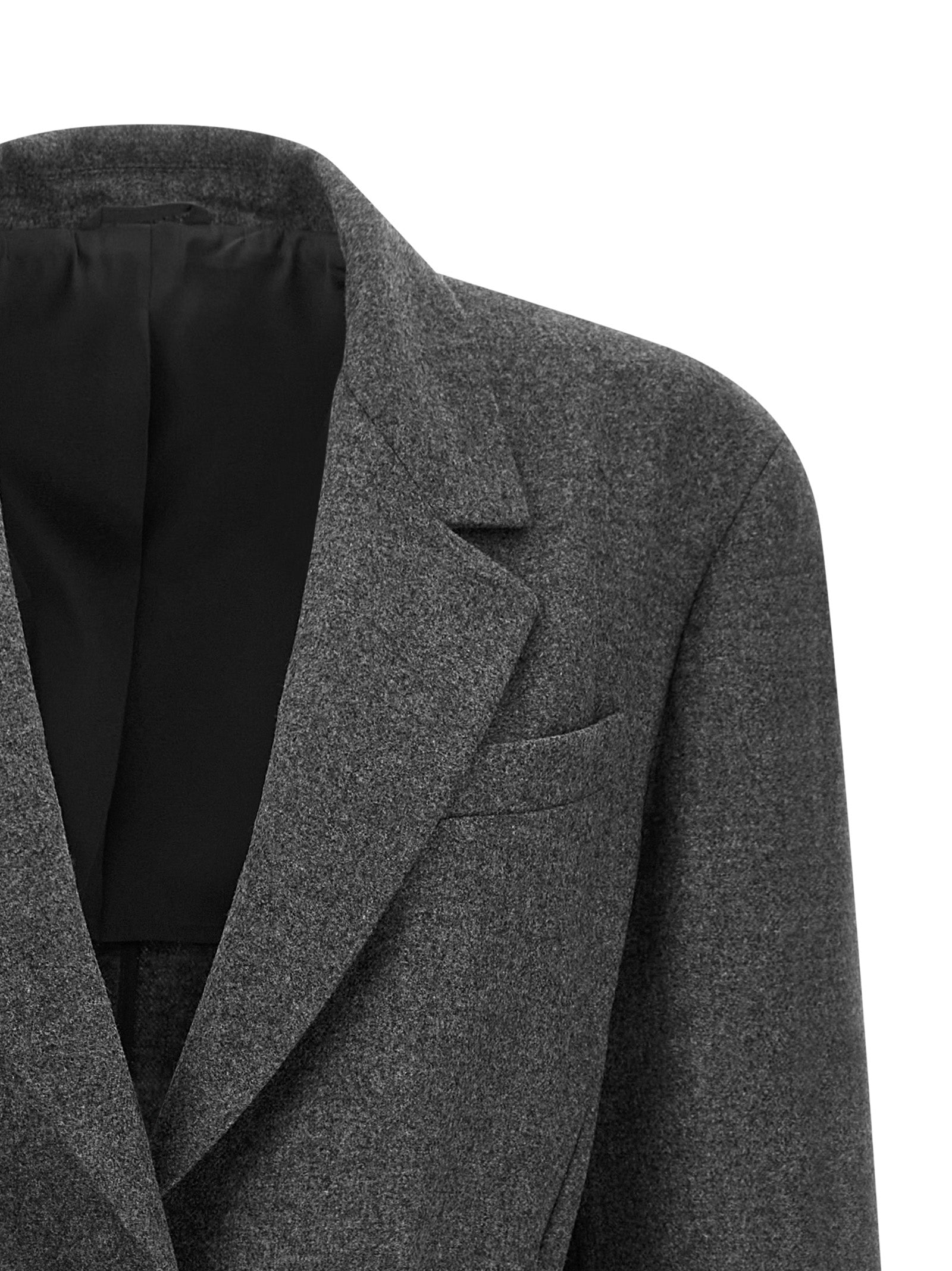 Brunello Cucinelli 95% virgin wool blazer in gray — view 3