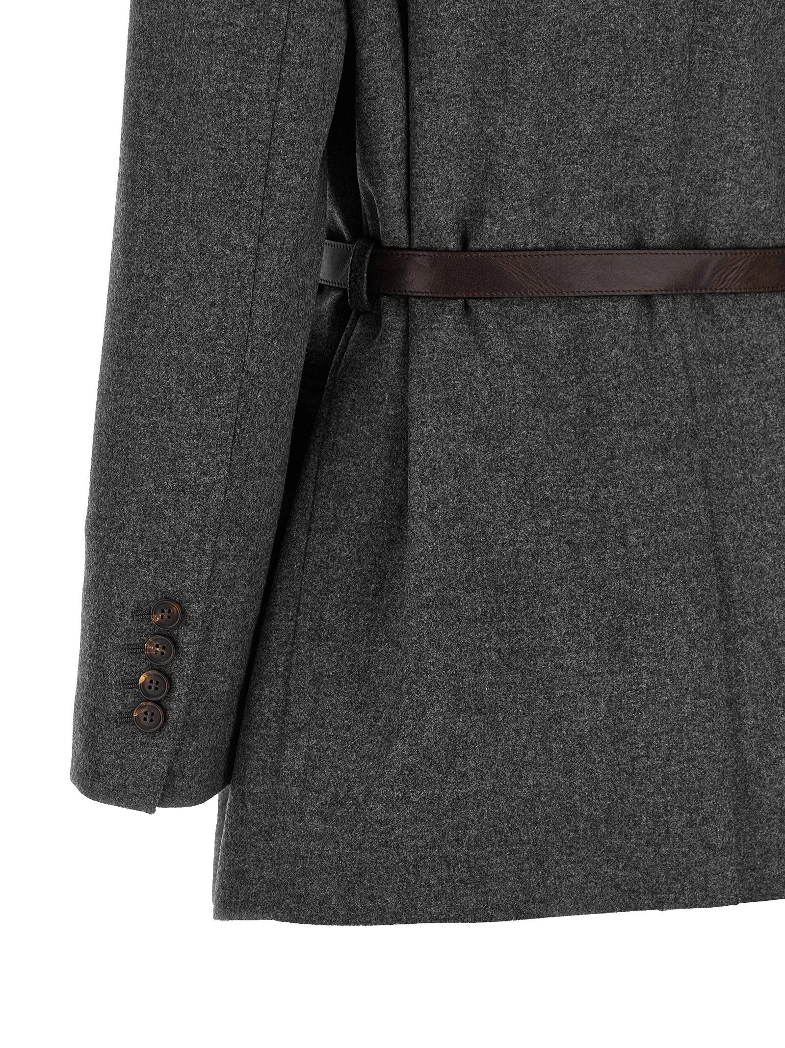 Brunello Cucinelli 95% virgin wool blazer in gray — view 4