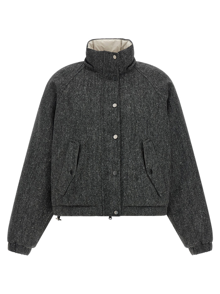 Brunello Cucinelli 70% virgin wool jacket in gray — view 2
