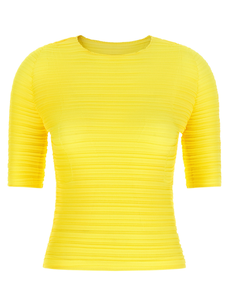 Issey Miyake 100% recycled polyester blouse in yellow