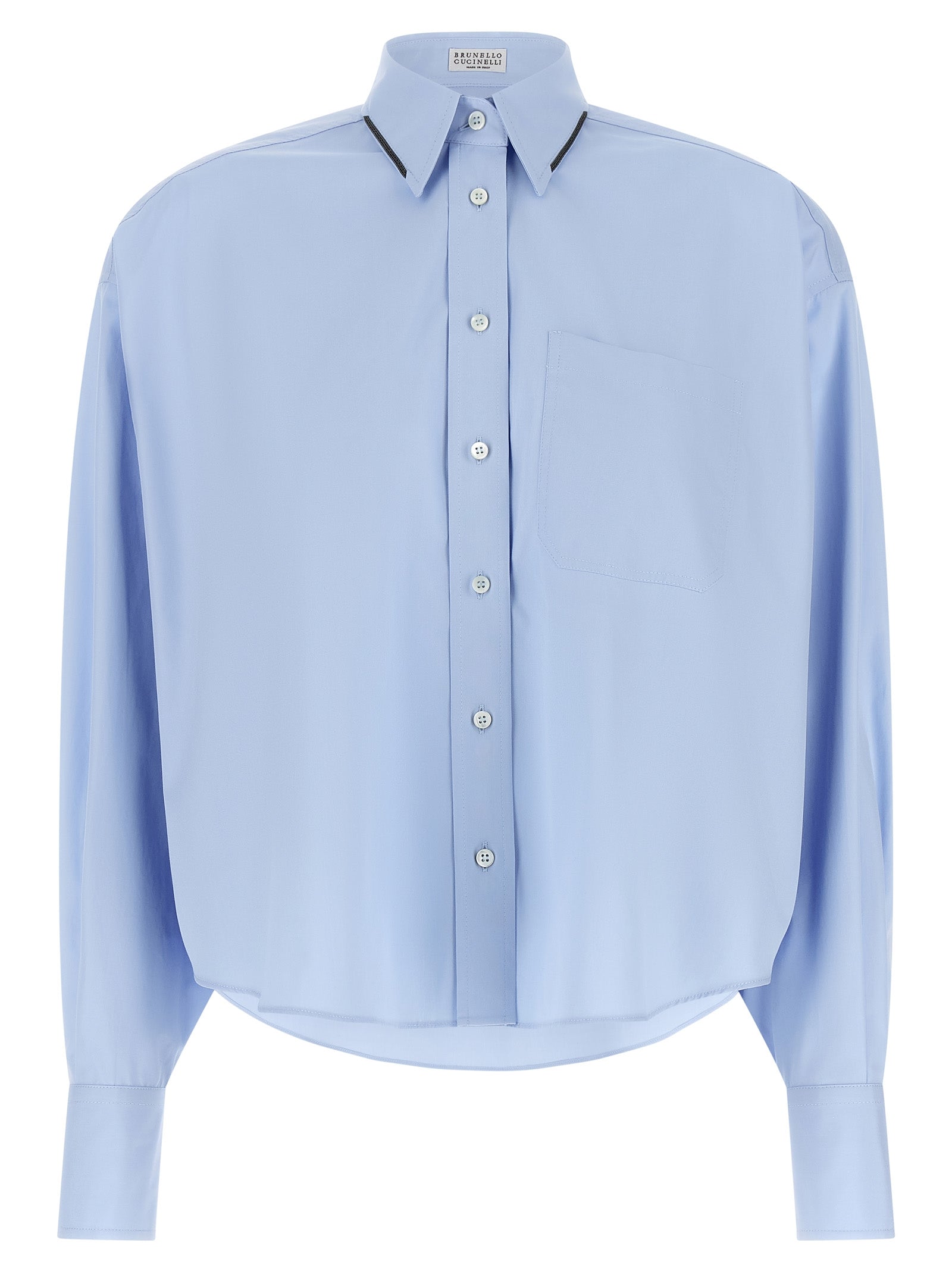 Brunello Cucinelli 100% cotton blouse in blue