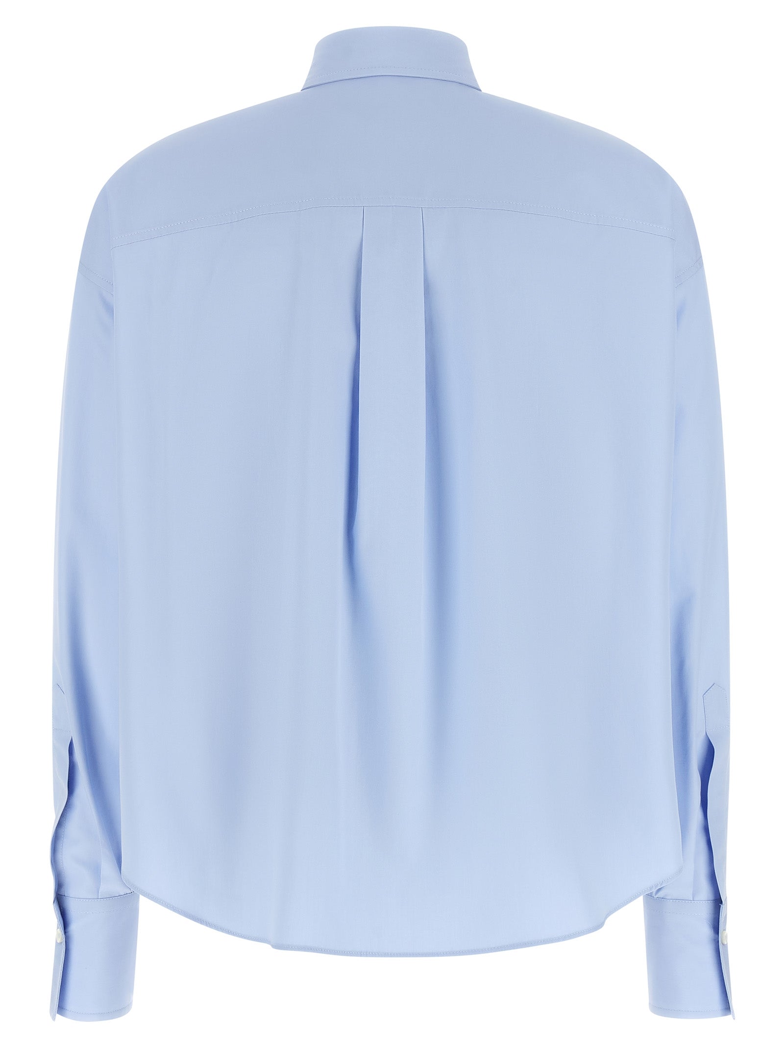 Brunello Cucinelli 100% cotton blouse in blue — view 2