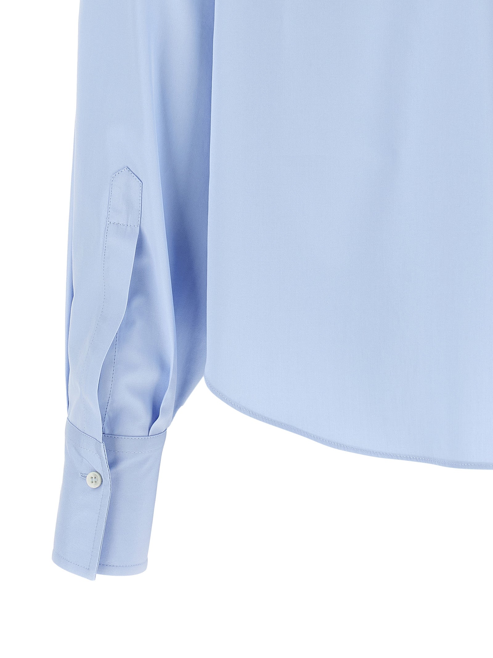 Brunello Cucinelli 100% cotton blouse in blue — view 4