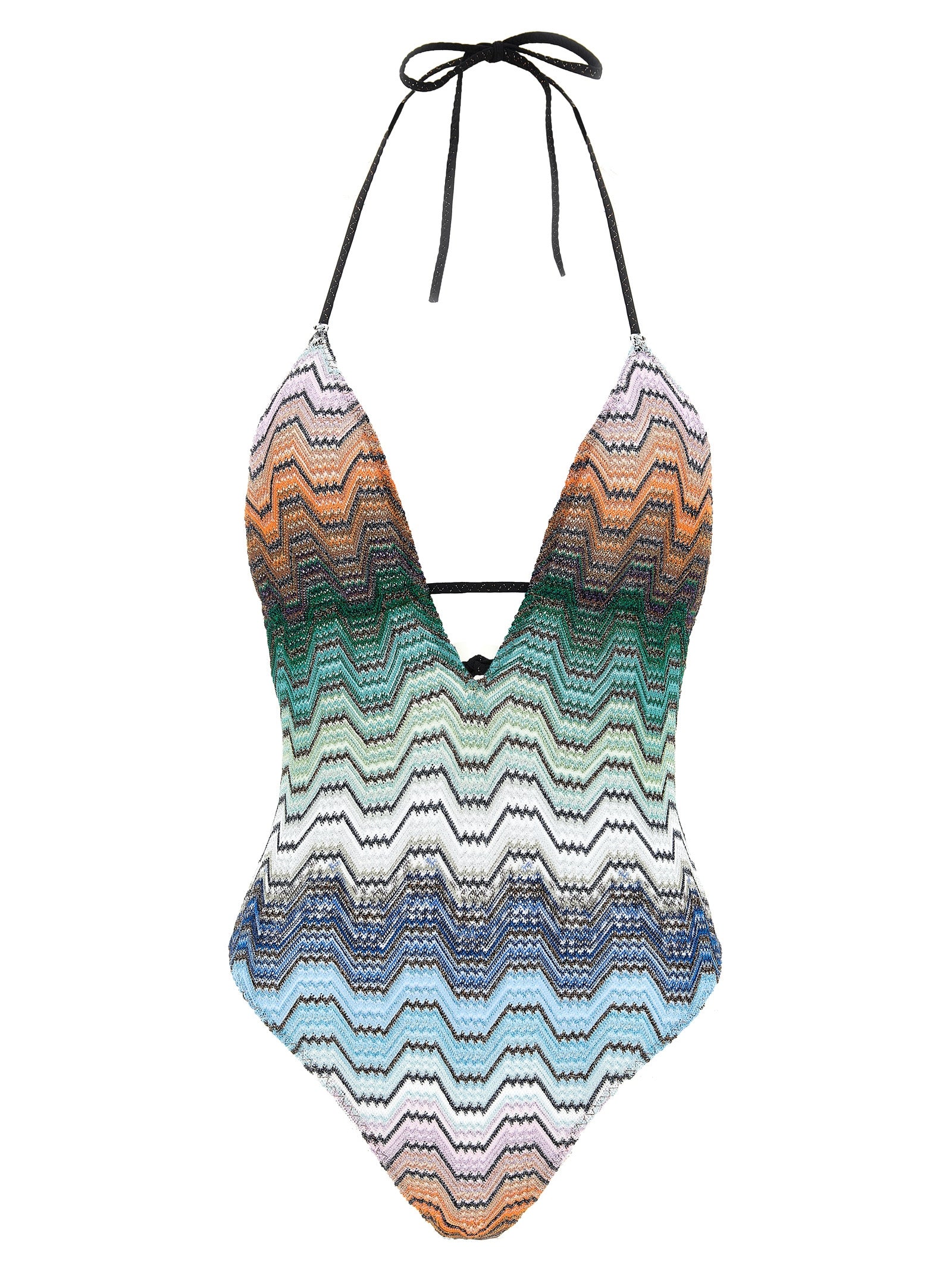 Missoni 82% polyester swimsuit in multicolor