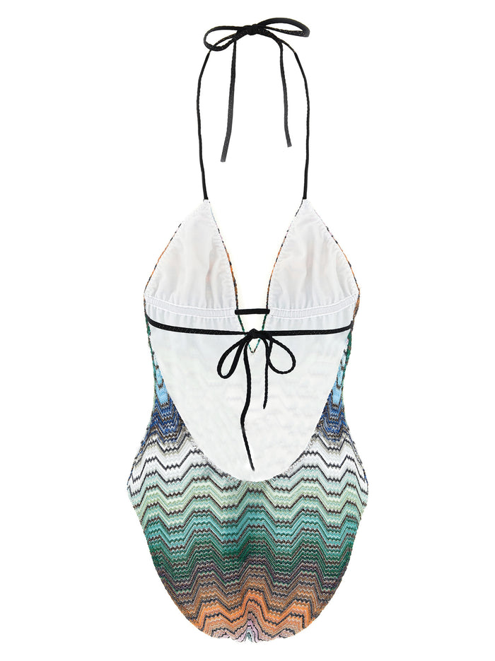 Missoni 82% polyester swimsuit in multicolor — view 2