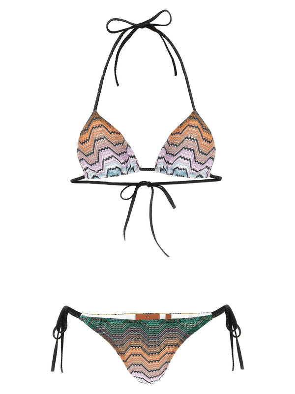 Missoni 82% viscose bikini in multicolor