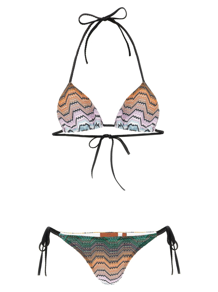 Missoni 82% viscose bikini in multicolor