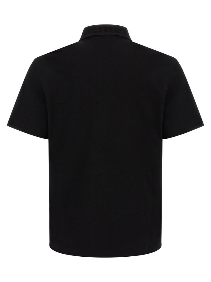 Versace 100% Cotton polo shirt in black — view 2