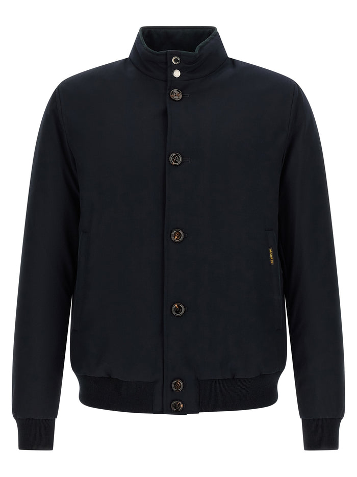 Moorer 90% wool jacket in blue — view 2