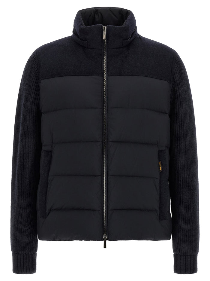 Moorer 90% wool down jacket in blue — view 2