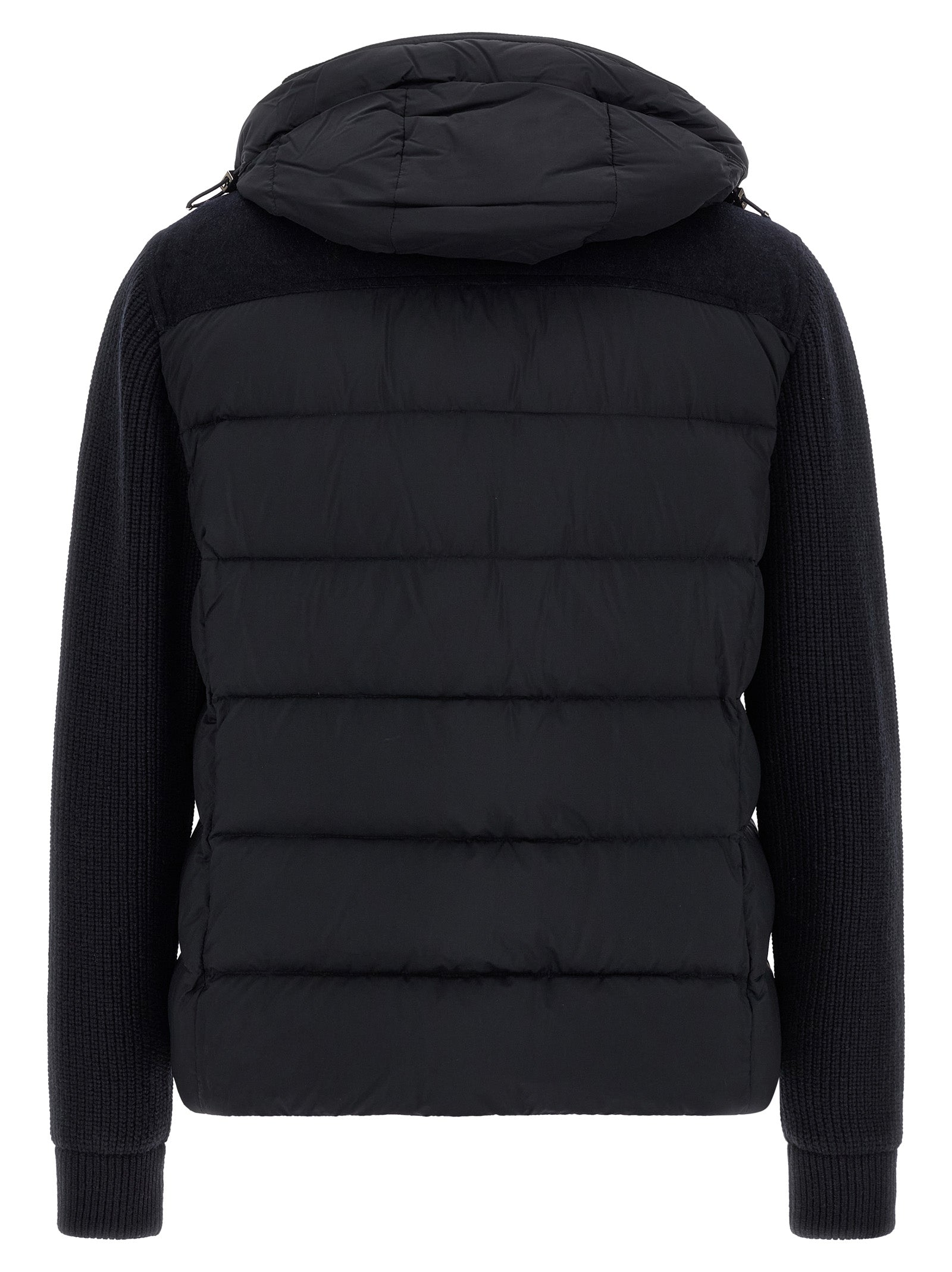 Moorer 90% wool down jacket in blue — view 3