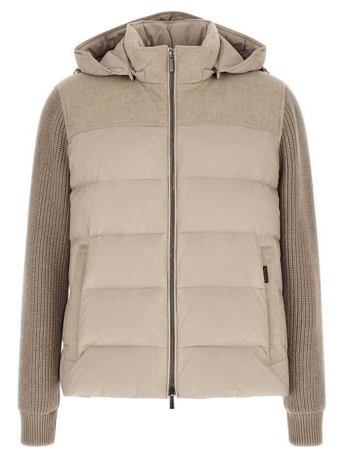 Moorer 90% Wool down jacket in beige