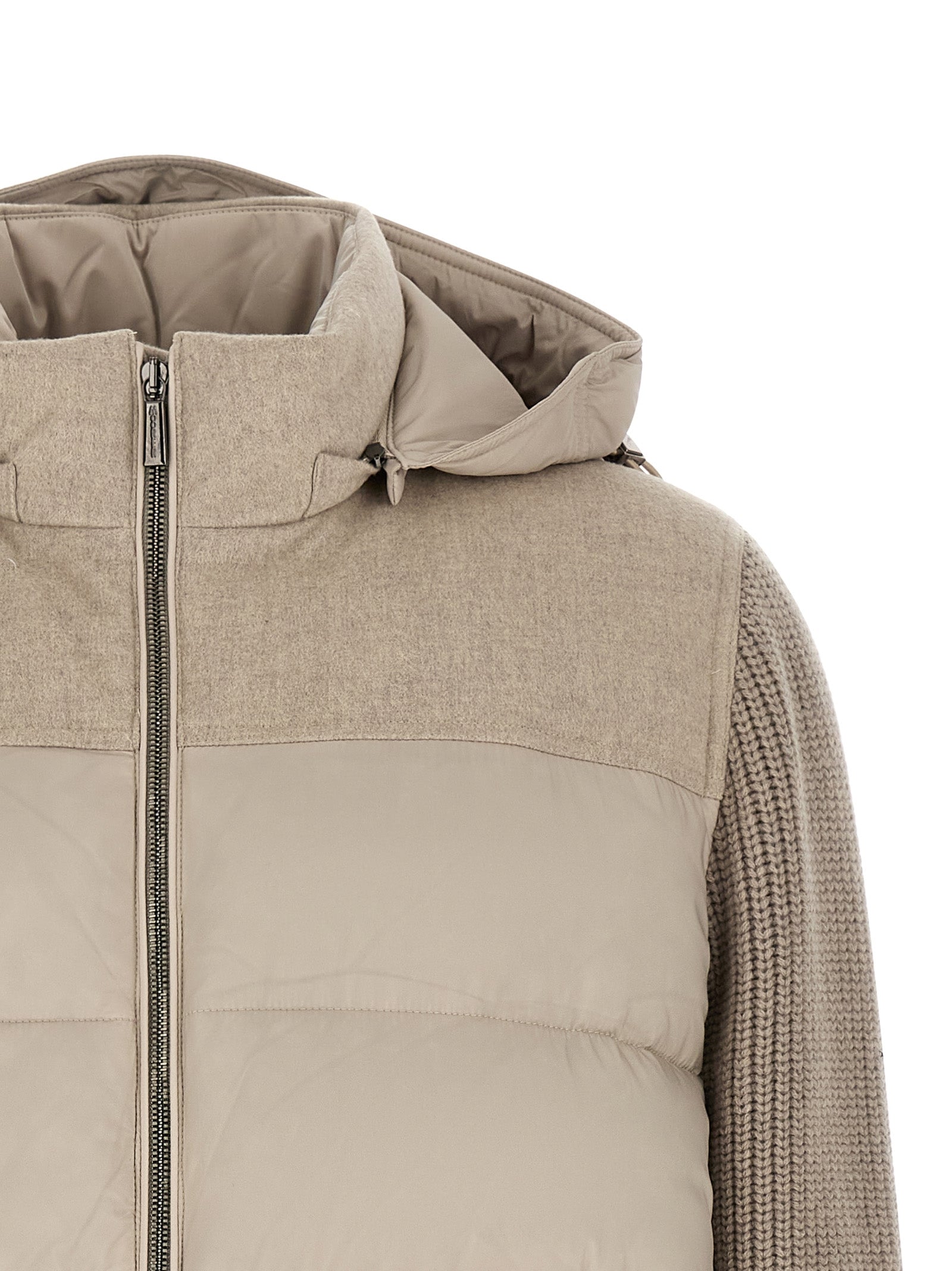 Moorer 90% Wool down jacket in beige — view 4