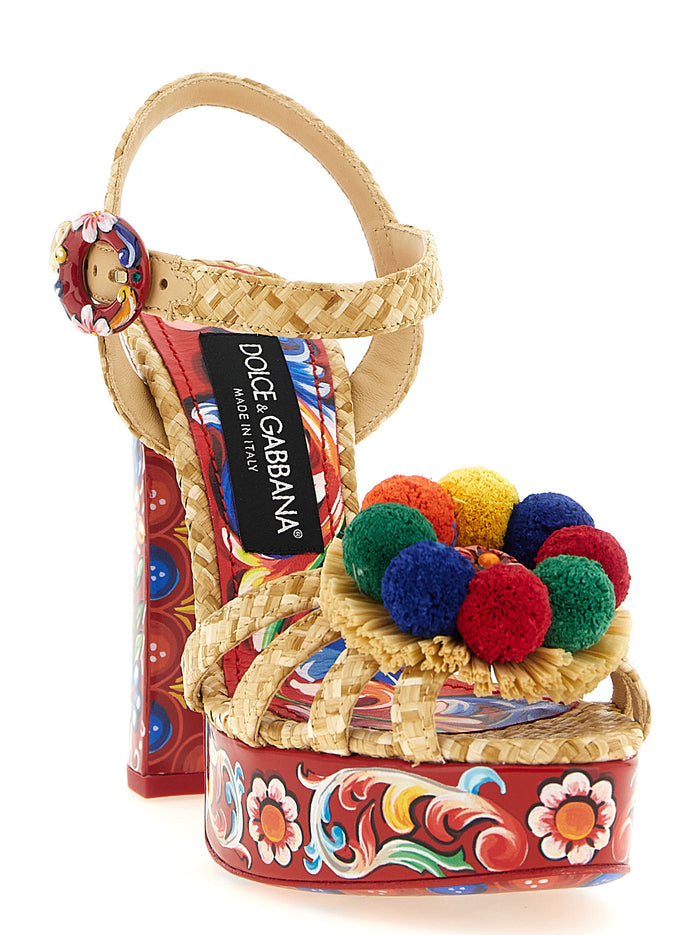 Dolce & Gabbana 94% Viscose heel in multicolor — view 2