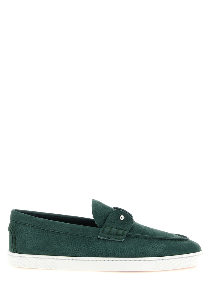 Christian Louboutin 100% calfskin leather loafer in green