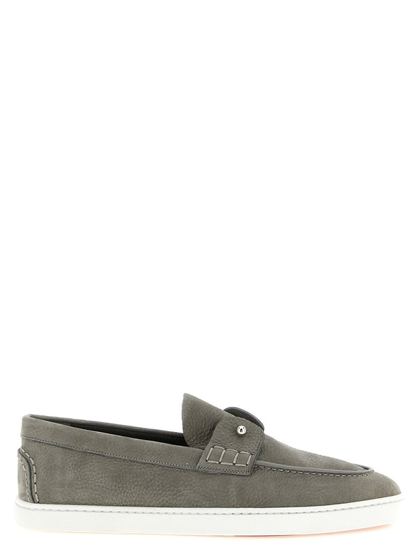 Christian Louboutin 100% Calfskin Leather loafer in gray