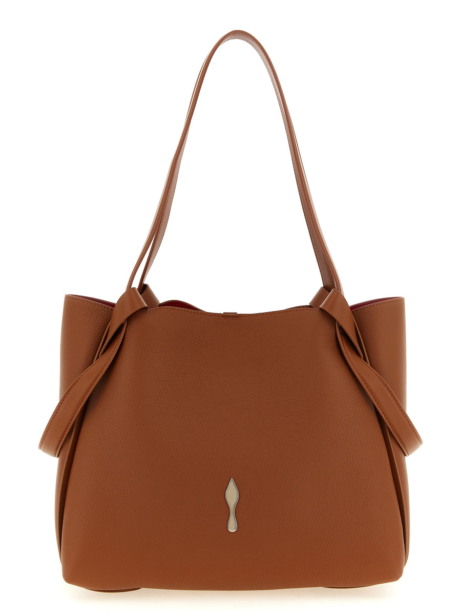 Christian Louboutin 100% Calfskin Leather (Bos Taurus) tote bag in brown