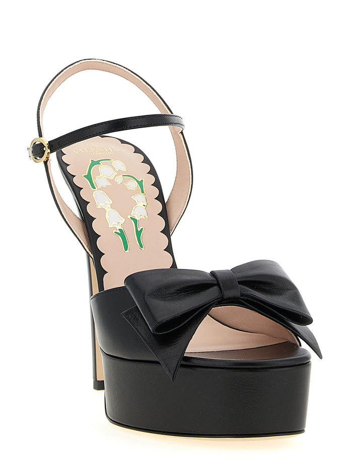 Valentino Garavani 100% Calfskin Leather heels in black — view 2