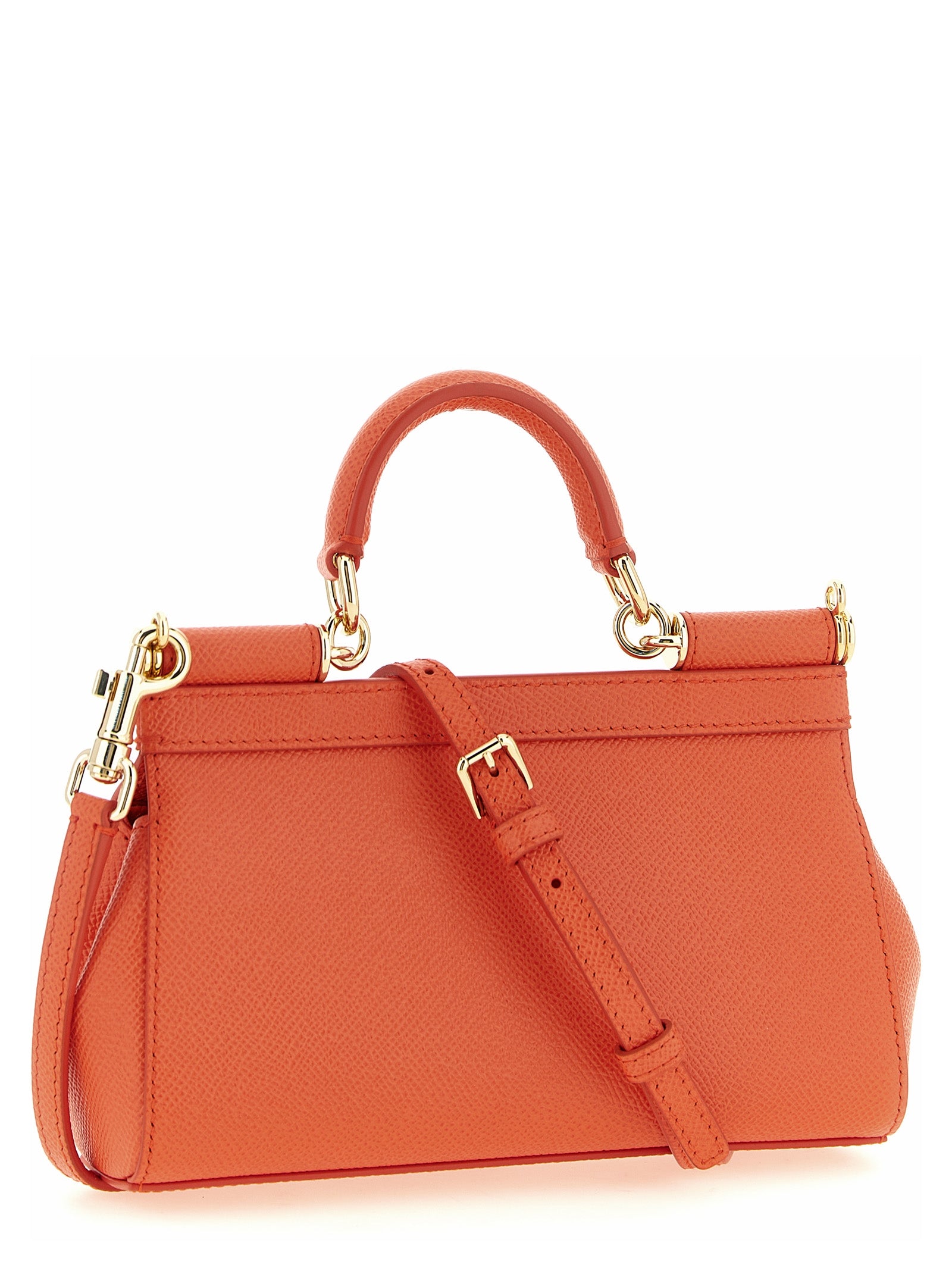 Orange Calfskin Handbag Bag