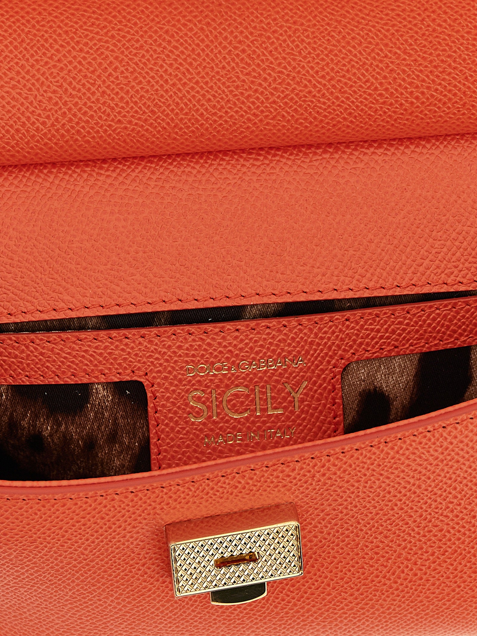 Orange Calfskin Handbag Bag