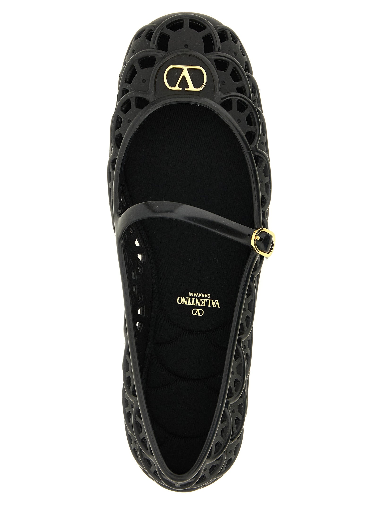 Valentino Garavani 100% PVC ballet flat in black — view 4