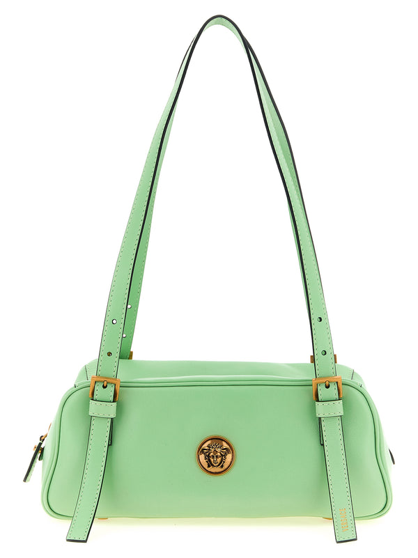 Versace 100% lamb leather shoulder bag in green