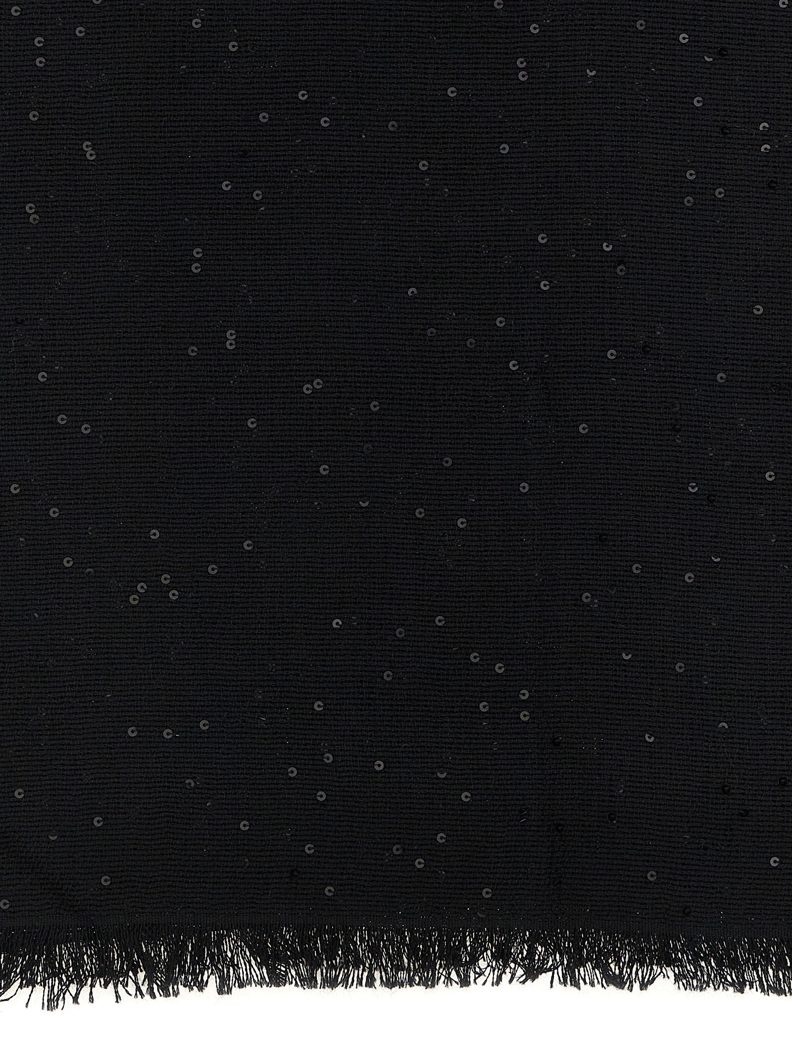 Brunello Cucinelli 70% cashmere scarf in black — view 3