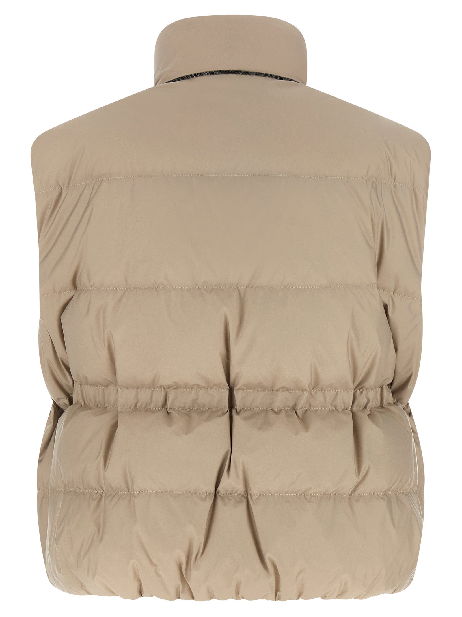 Brunello Cucinelli 100% Polyester vest in gray — view 2