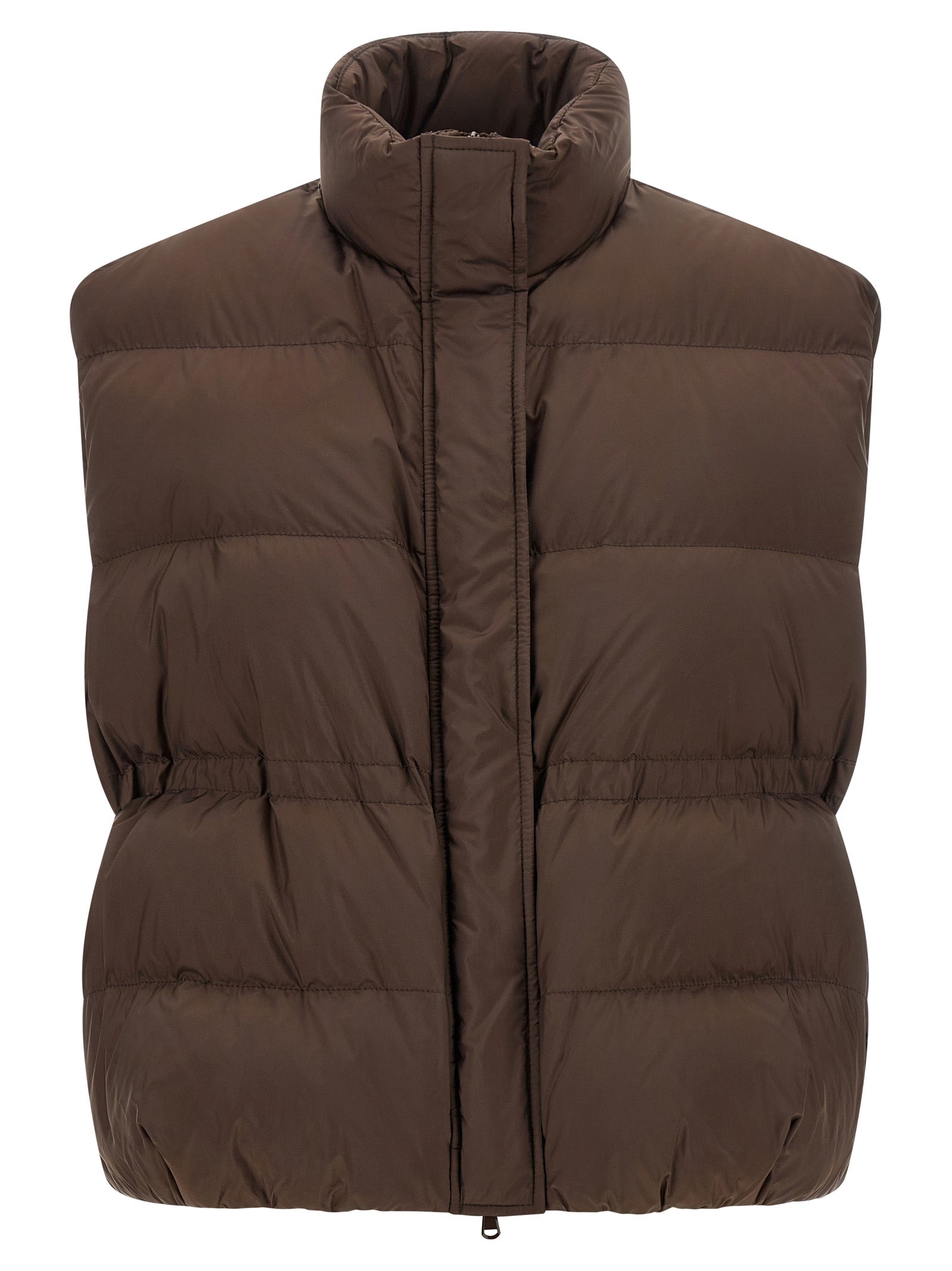 Brunello Cucinelli 100% polyester vest in brown