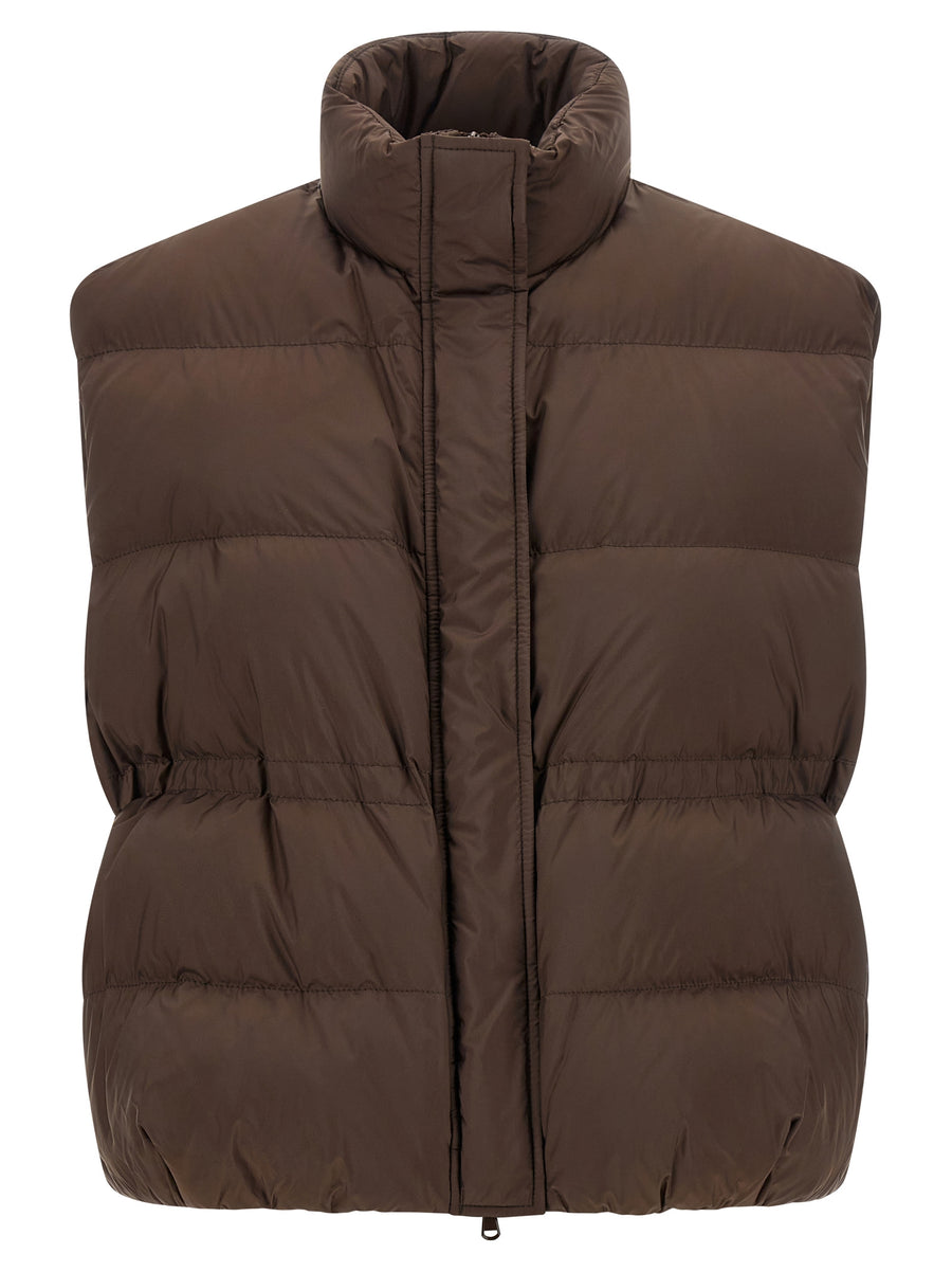 Brunello Cucinelli 100% polyester vest in brown