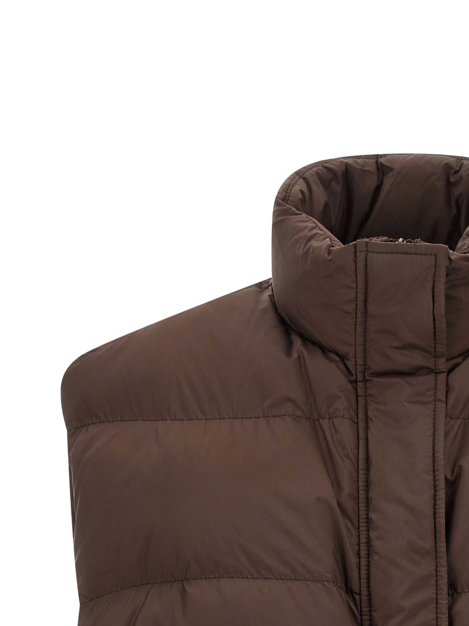 Brunello Cucinelli 100% polyester vest in brown — view 3