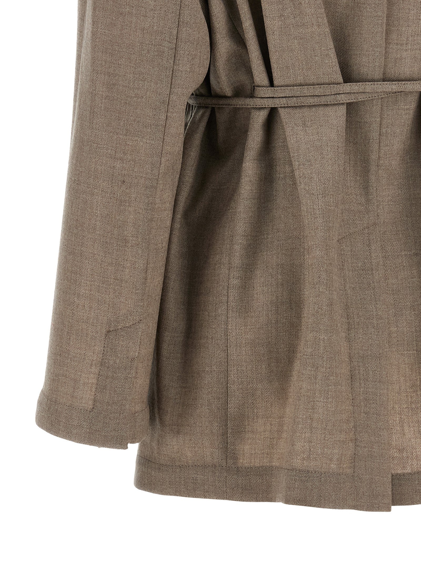 Brunello Cucinelli 100% virgin wool blazer in beige — view 4