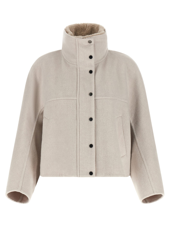 Brunello Cucinelli 90% Virgin Wool coat in gray