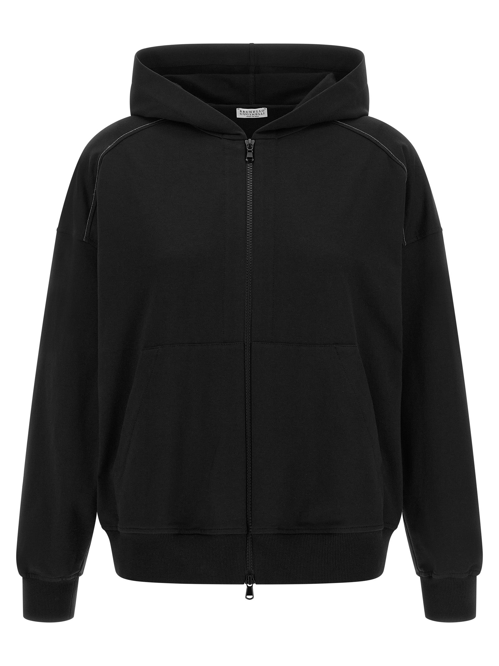 Brunello Cucinelli 98% Cotton hoodie in black