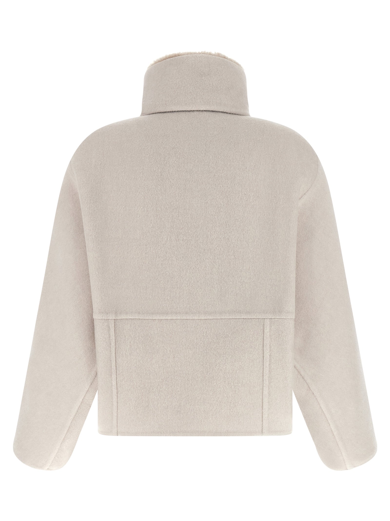 Brunello Cucinelli 90% Virgin Wool coat in gray — view 3