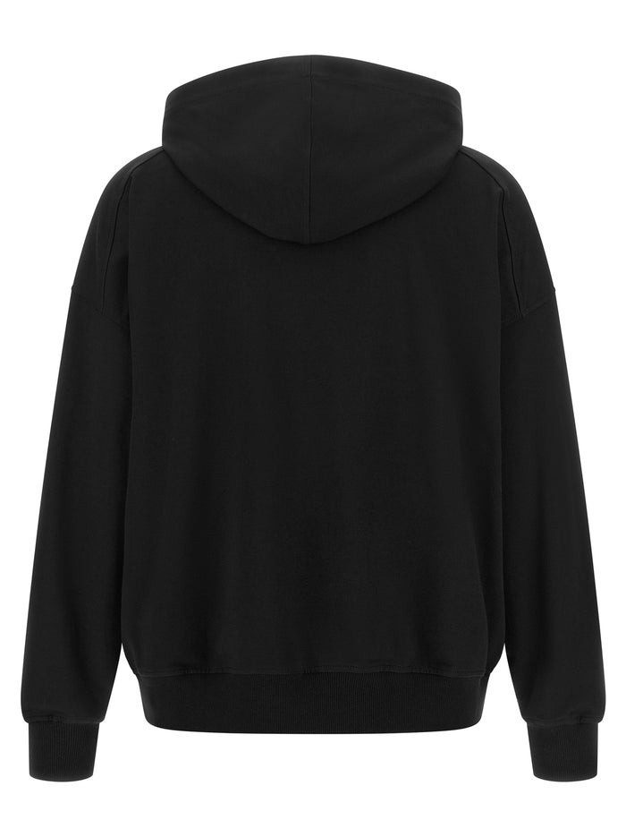 Brunello Cucinelli 98% Cotton hoodie in black — view 2