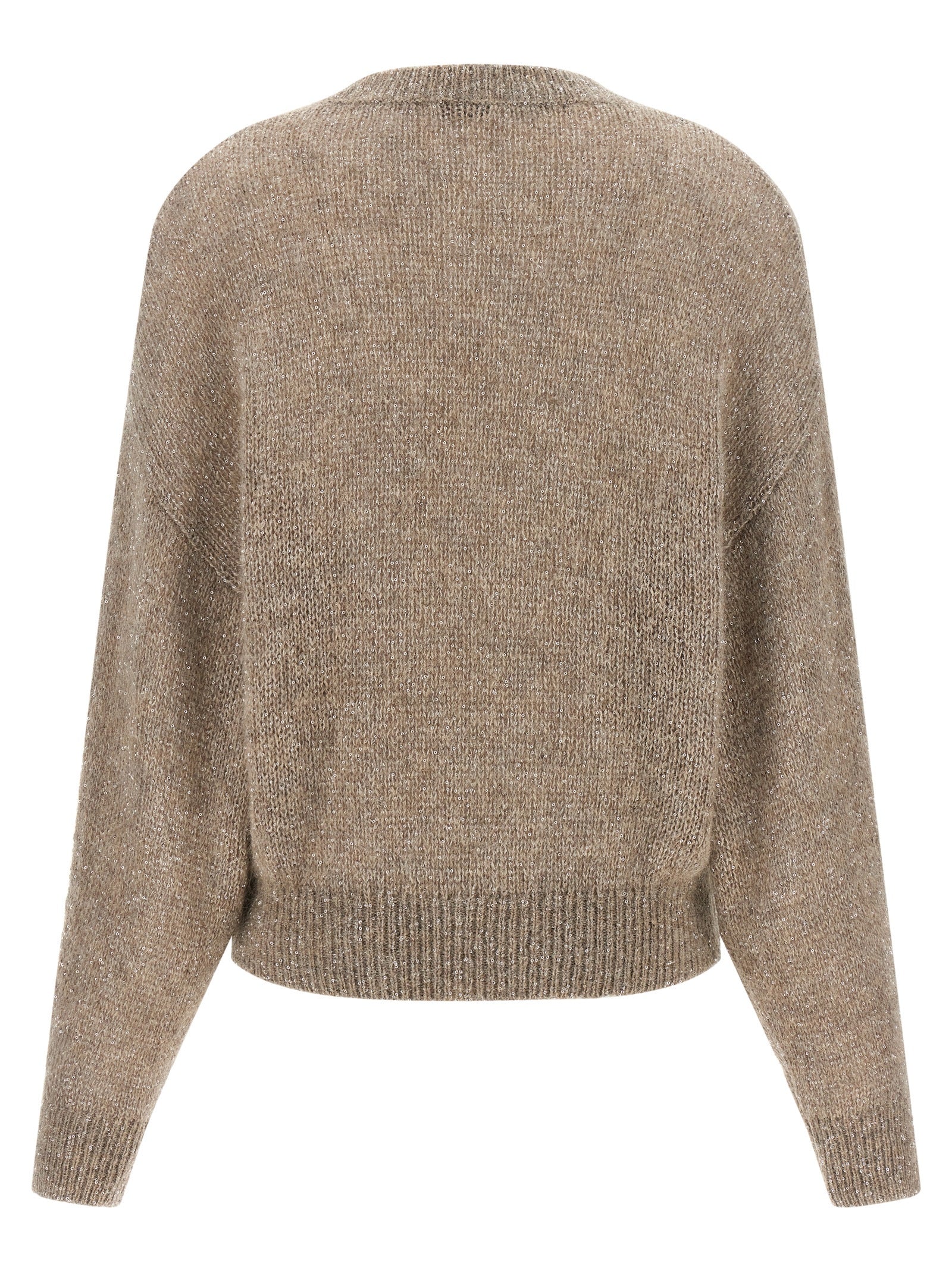 Brunello Cucinelli 44% polyamide sweater in beige — view 2