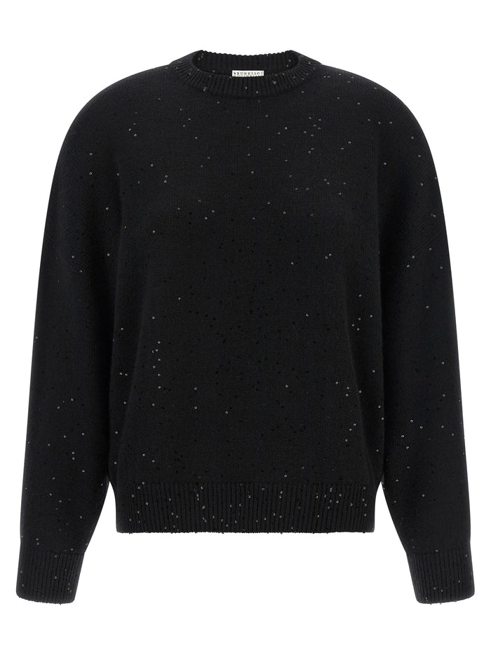 Brunello Cucinelli 80% Cashmere sweater in black