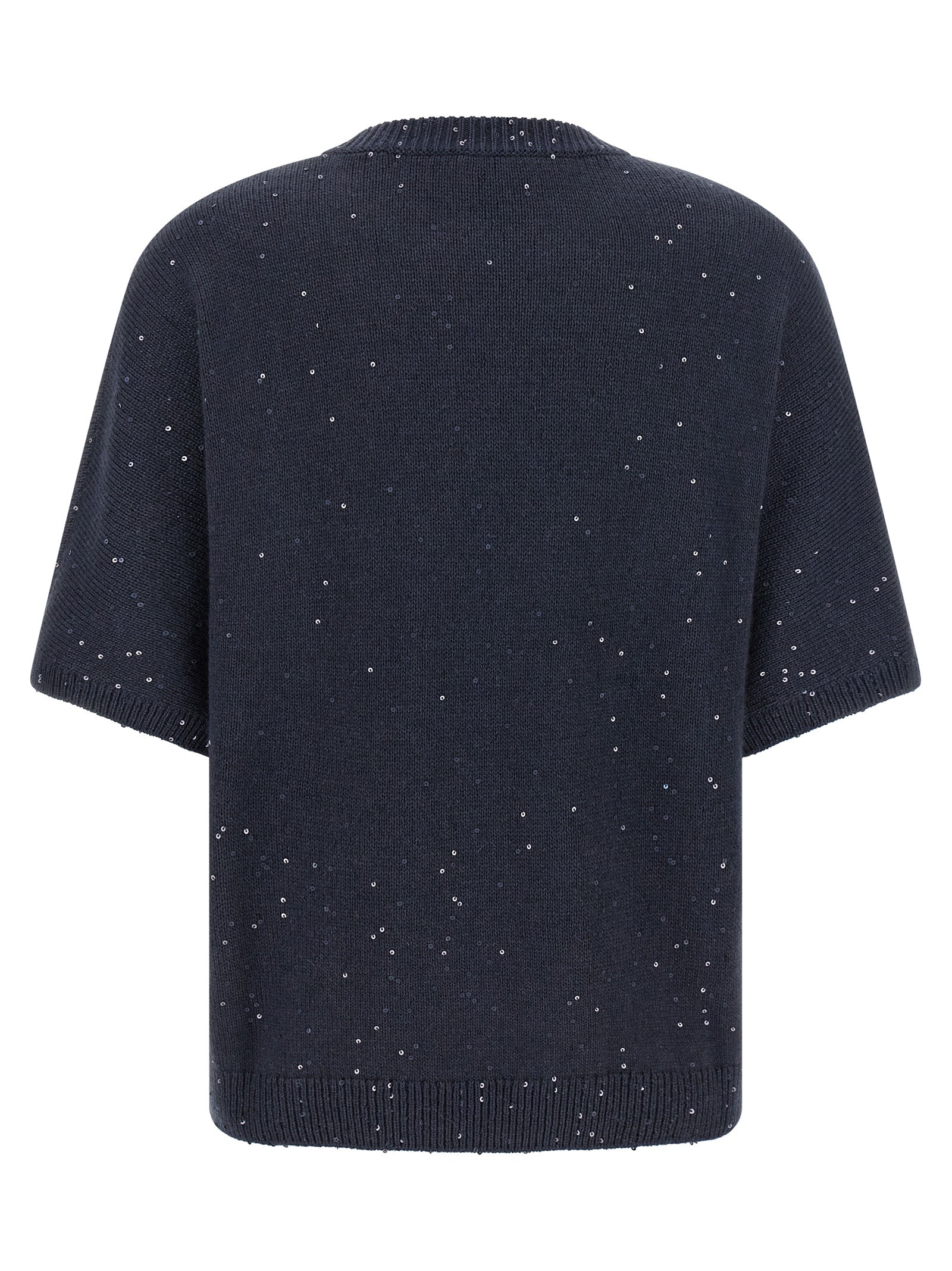 Brunello Cucinelli 80% cashmere sweater in blue — view 2