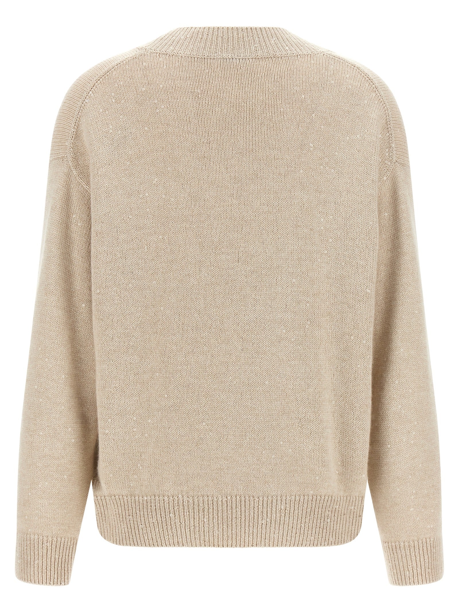Brunello Cucinelli 80% cashmere sweater in beige — view 2