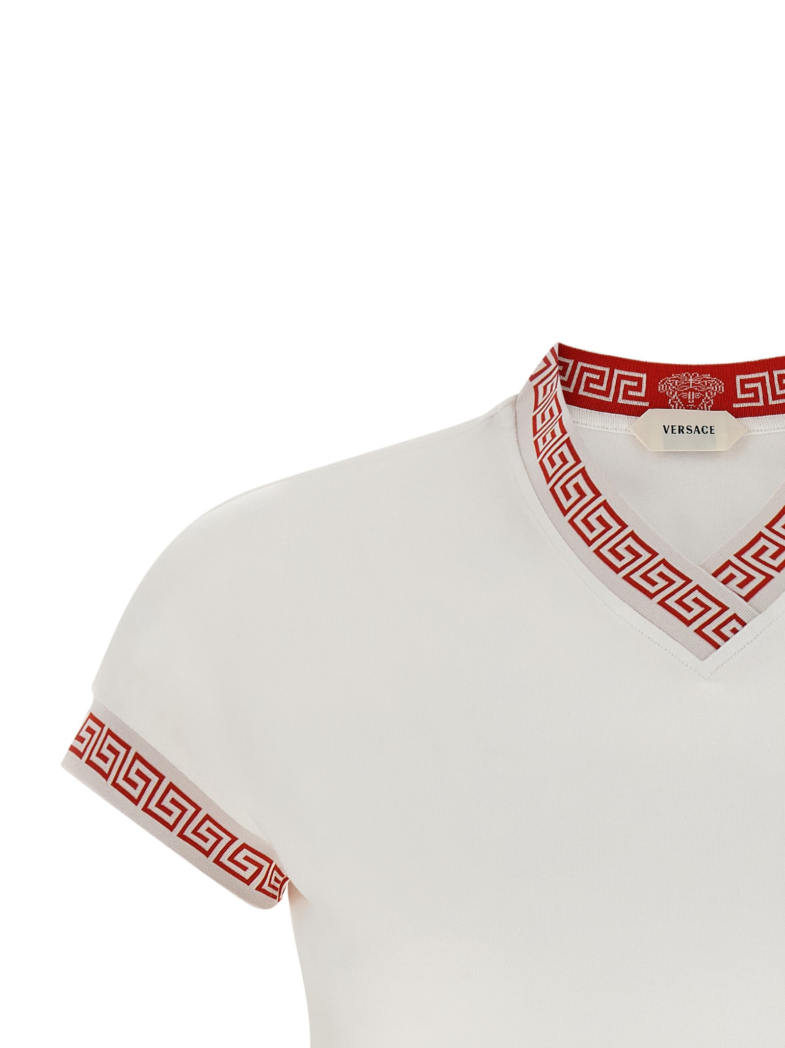 Versace 92% cotton t-shirt in white — view 3