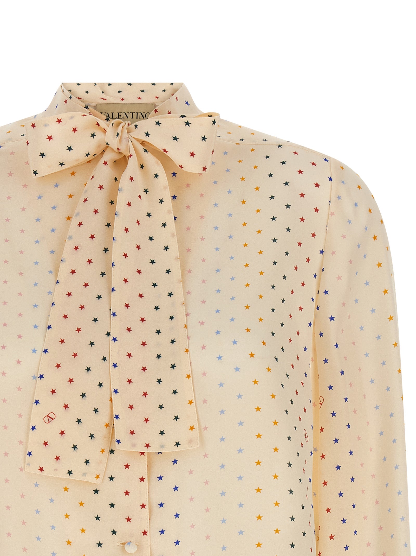 Valentino Garavani 100% Silk blouse in cream — view 3