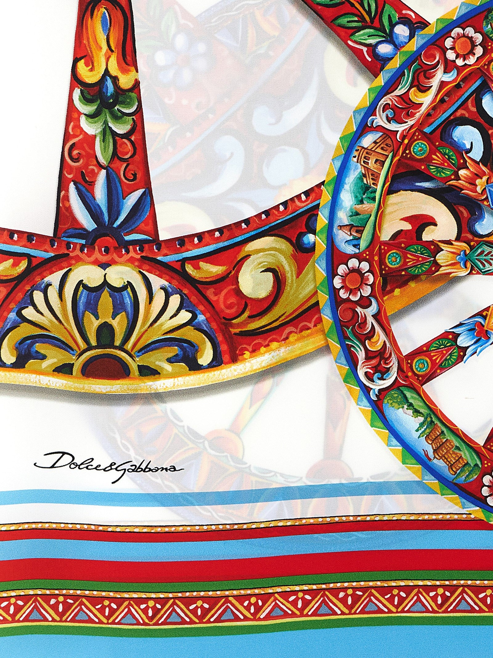 Dolce & Gabbana 100% silk scarf in multicolor — view 3