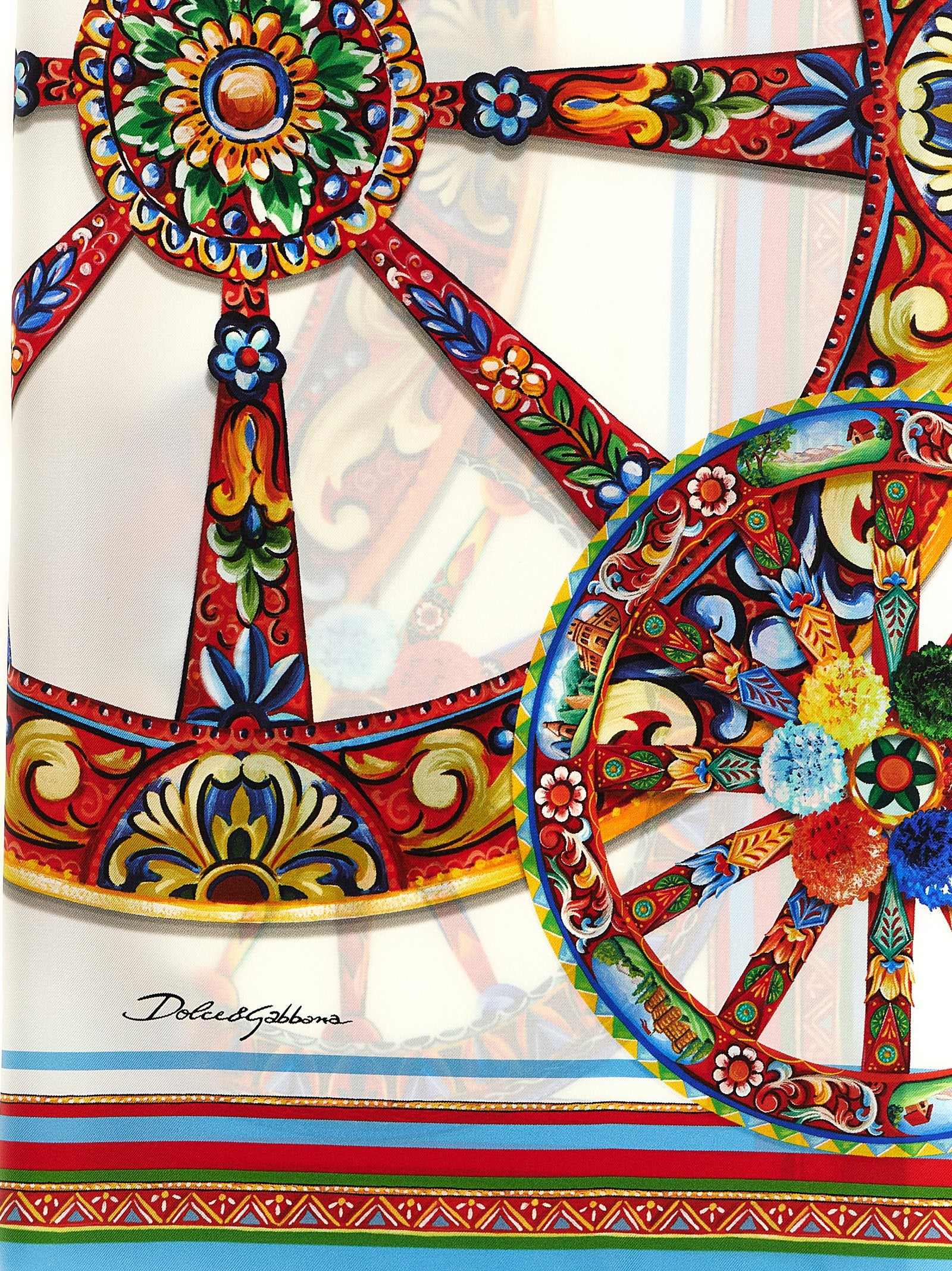 Dolce & Gabbana 100% silk scarf in multicolor — view 3