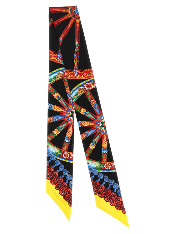 Dolce & Gabbana Silk Twill Printed Scarf — Multicolor