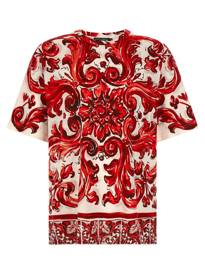 Dolce & Gabbana 100% cotton t-shirt in red