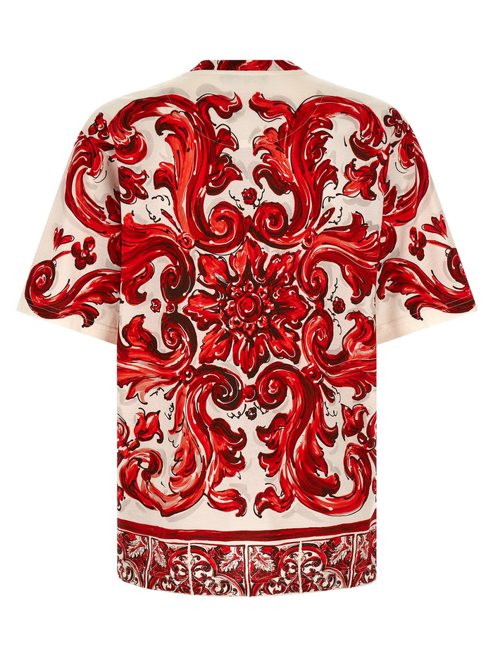 Dolce & Gabbana 100% cotton t-shirt in red — view 2