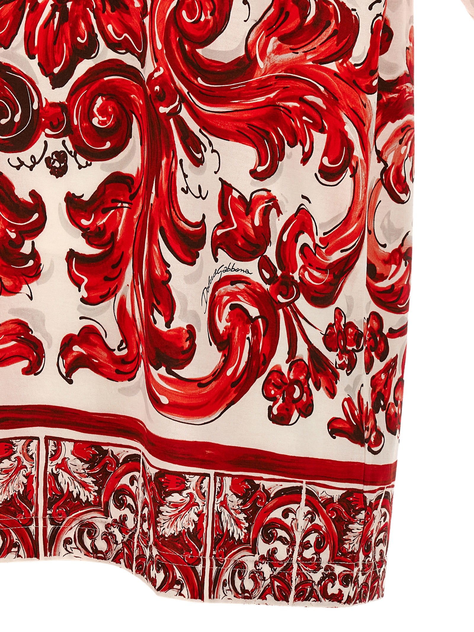 Dolce & Gabbana 100% cotton t-shirt in red — view 4