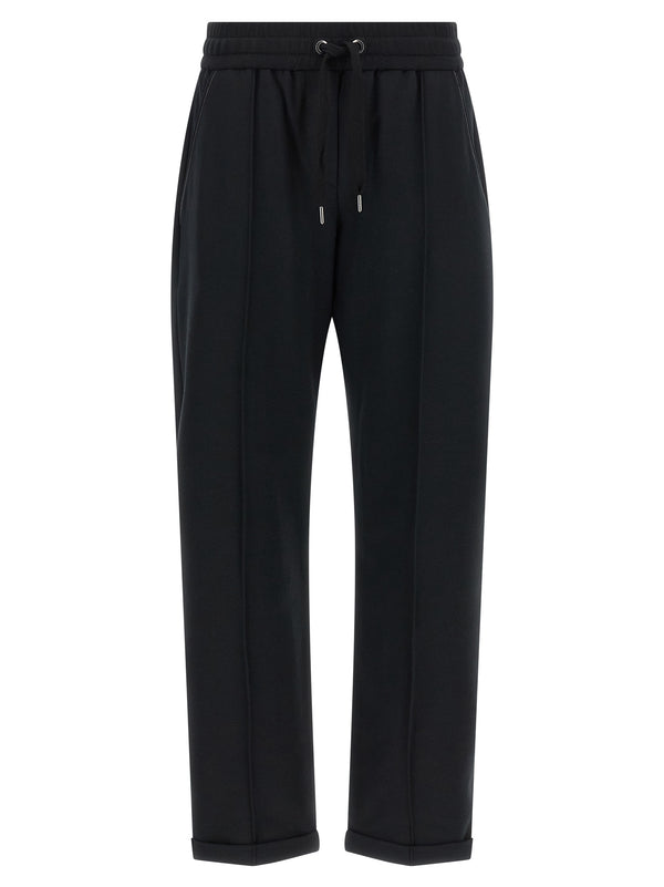 Brunello Cucinelli 98% Cotton joggers in black