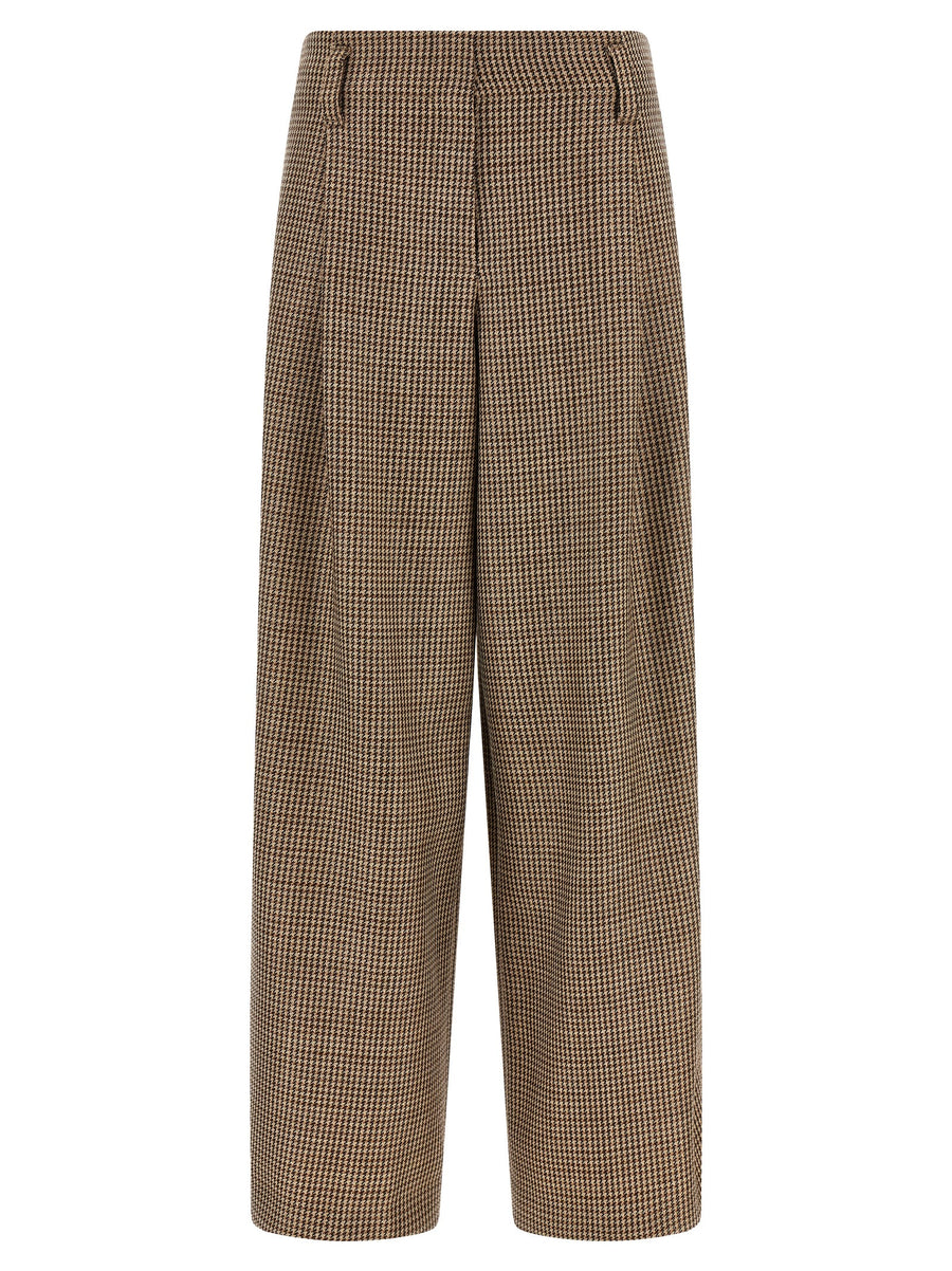 Brunello Cucinelli 95% virgin wool trousers in brown